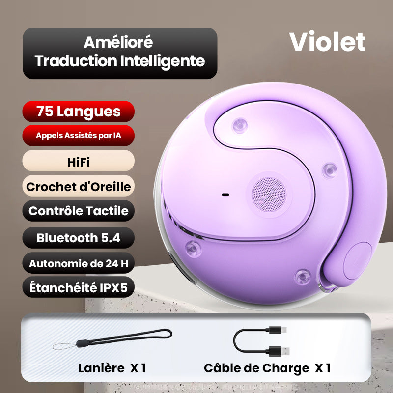 2025 couteurs de Traduction Intelligente sans Fil Bluetooth