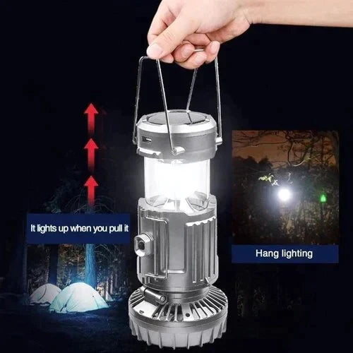Lanterne de camping LED portable avec ventilateur