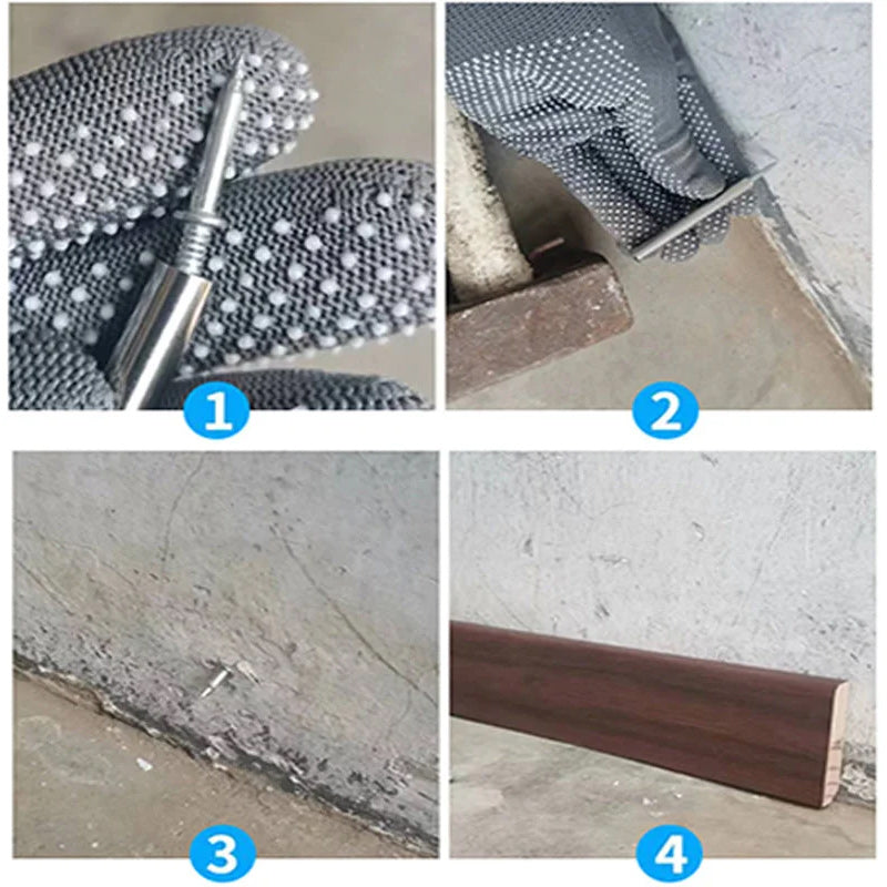 1 Set/100 Stück Nahtloser Nagel mit Gewindegrund zwei Köpfe