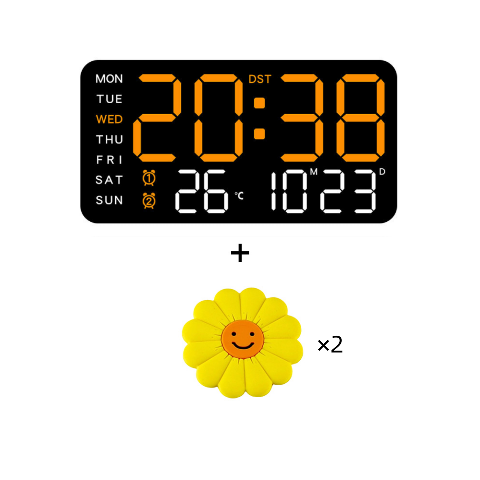 DE RDUCTION Horloge murale numrique LED dcorative multifonctionnelle, l'horloge numrique sans limites pour la maison norvgienne moderne.