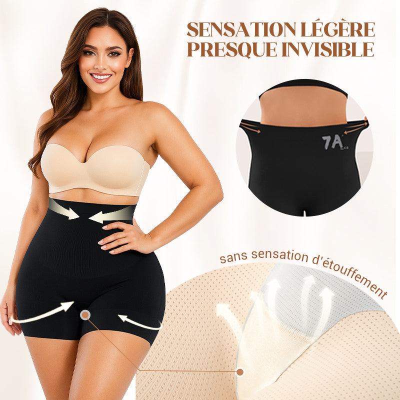 Sous-vtements fminins taille haute en soie glace avec contr?le de l'abdomen Hip-lifting