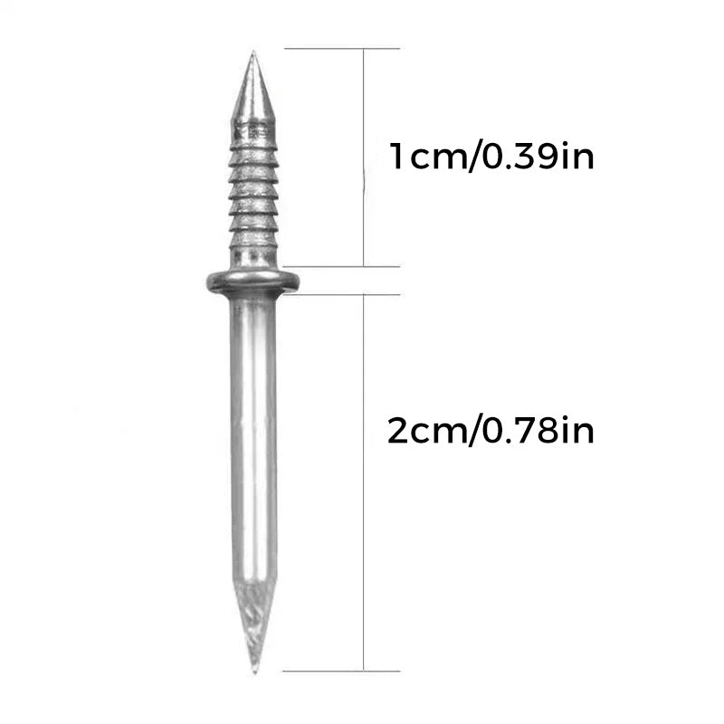 1 Set/100 Stück Nahtloser Nagel mit Gewindegrund zwei Köpfe