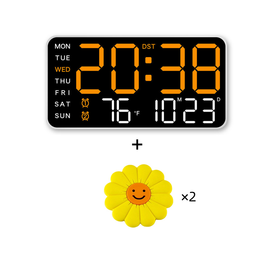 DE RDUCTION Horloge murale numrique LED dcorative multifonctionnelle, l'horloge numrique sans limites pour la maison norvgienne moderne.