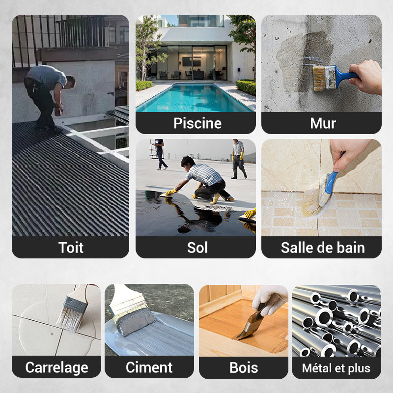 DE 50% Revtement polyurthane multifonctionnel tanche, protection durable, protge chaque centimtre de votre espace