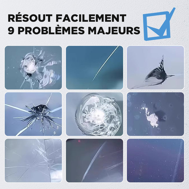 ACHETEZ 1, OBTENEZ 1 GRATUIT Kit de Rparation de Verre Fissur Rsultat Invisible en 20 Min, Facile Utiliser