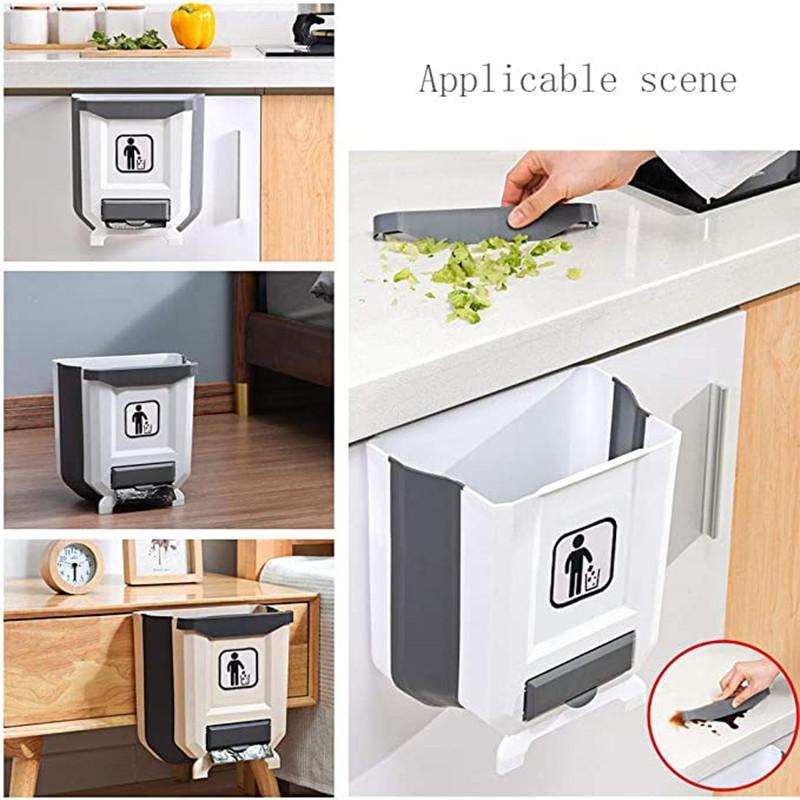 Obtenez 5 rouleaux de sacs poubelle gratuitement Poubelle pliable pour armoires de cuisine