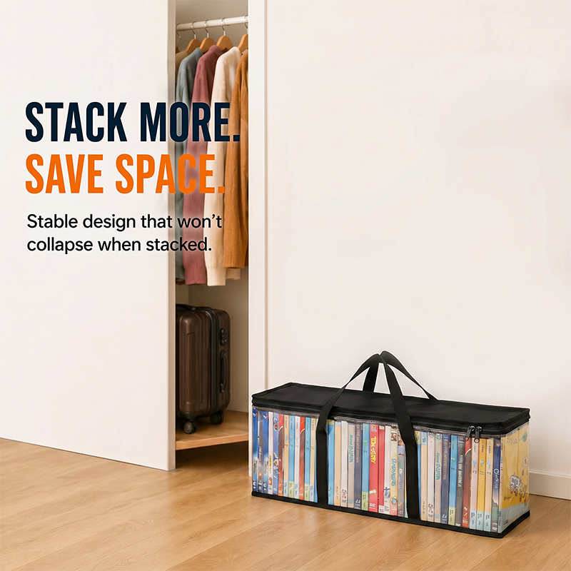 Grand sac de rangement en plastique transparent, solide et pais, idal pour les vtements, les dmnagements et le stockage