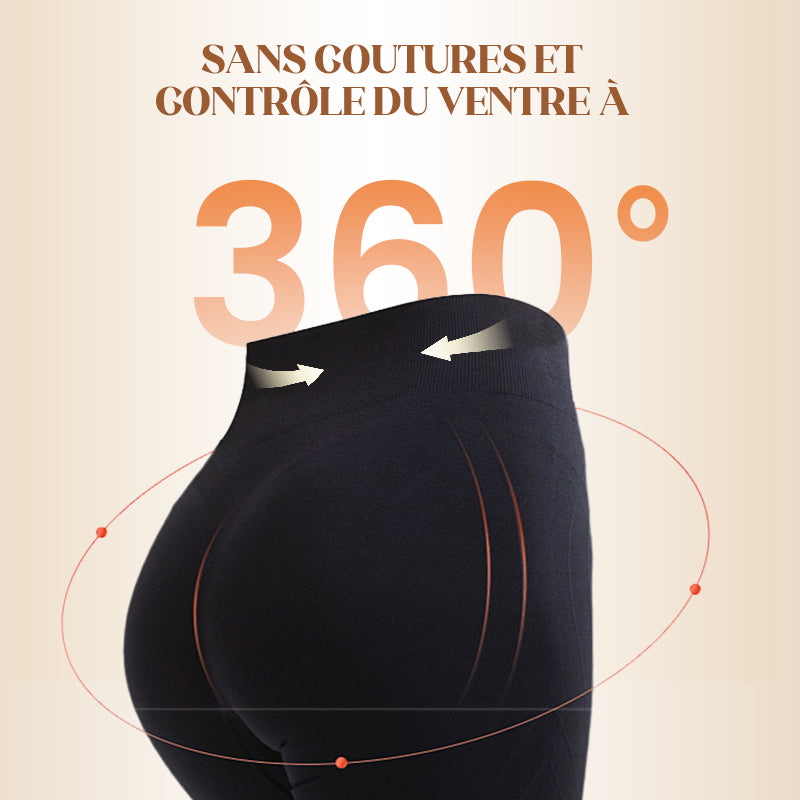 Sous-vtements fminins taille haute en soie glace avec contr?le de l'abdomen Hip-lifting
