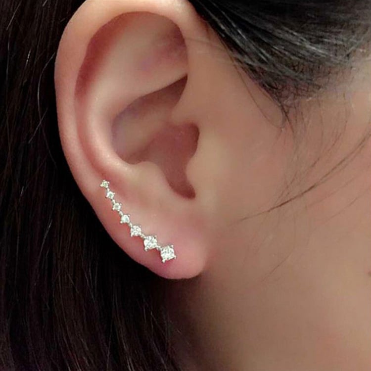 Vente chaude du Nouvel An 2024 Boucles d'oreilles diamant sept toiles