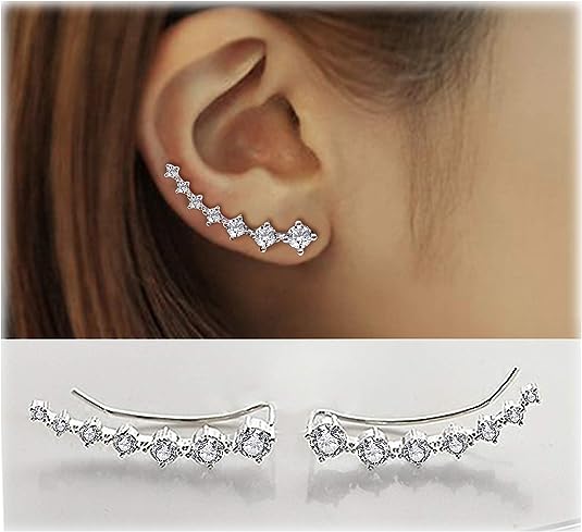 Vente chaude du Nouvel An 2024 Boucles d'oreilles diamant sept toiles