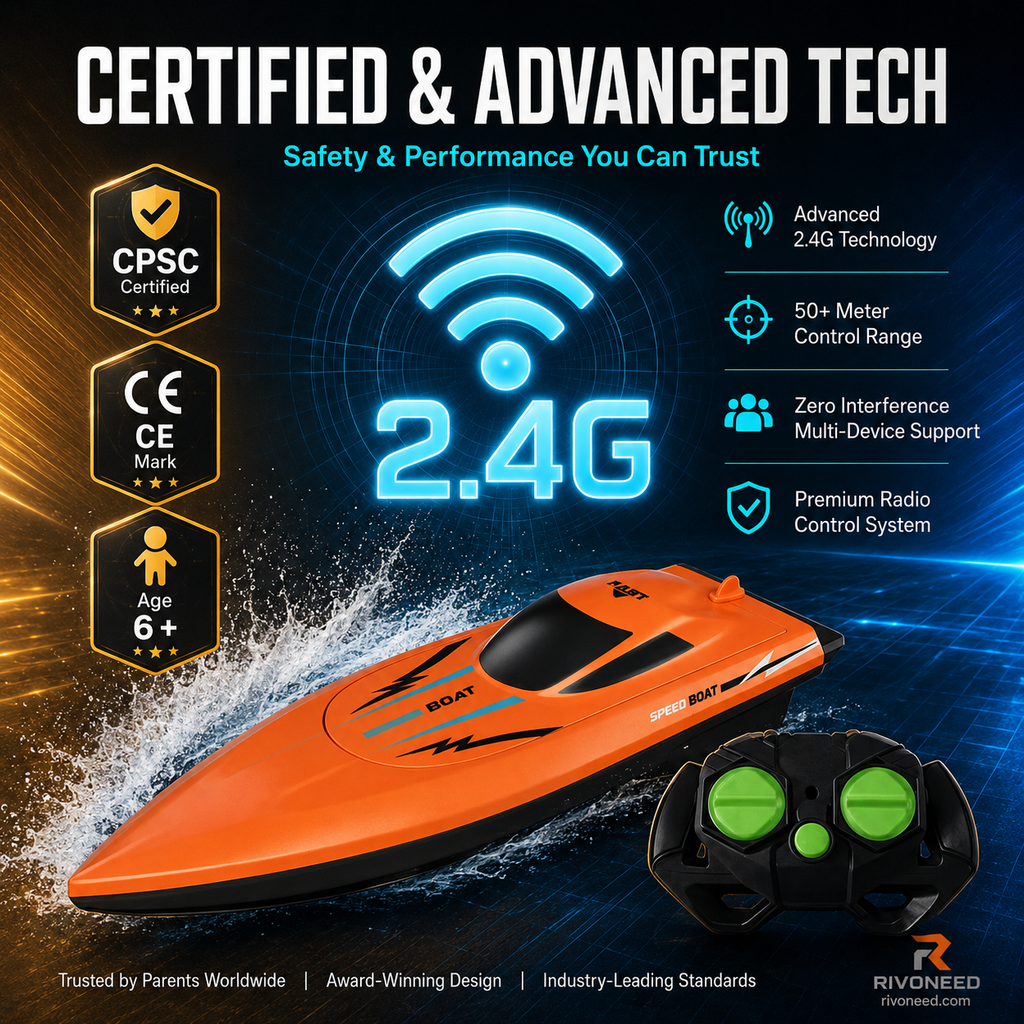 MOITI PRIX Bateau radiocommand 2,4 GHz haute vitesse avec double moteur