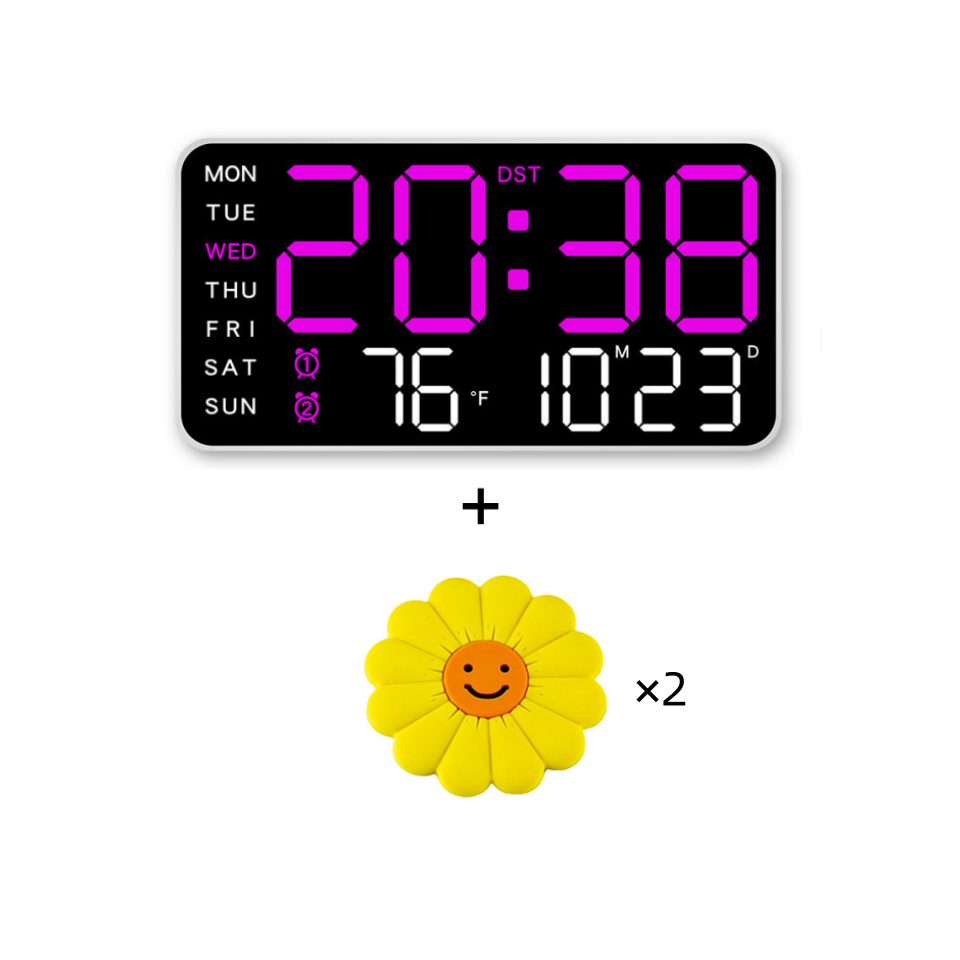 DE RDUCTION Horloge murale numrique LED dcorative multifonctionnelle, l'horloge numrique sans limites pour la maison norvgienne moderne.