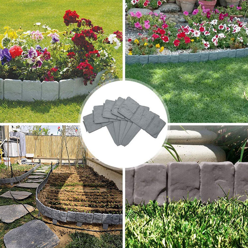 BEGRENZTES ANGEBOT: 50 % RABATT Gartenzaun aus Kunststein Witterungsbeständig, Langlebig & Einfach zu installieren
