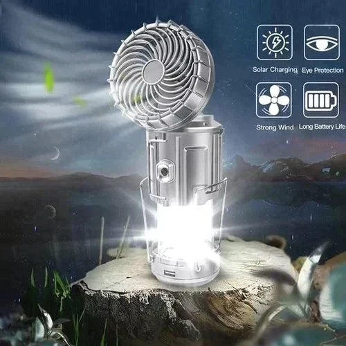 Lanterne de camping LED portable avec ventilateur