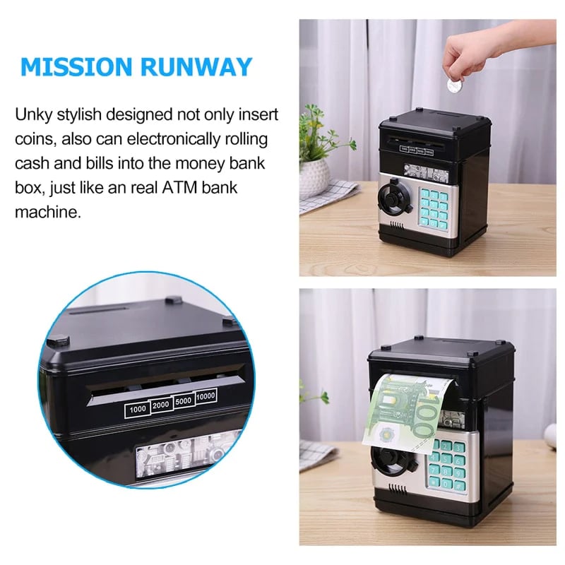 Mini-Geldautomat mit elektronischem PIN-Code für automatische Ein- und Auszahlungen