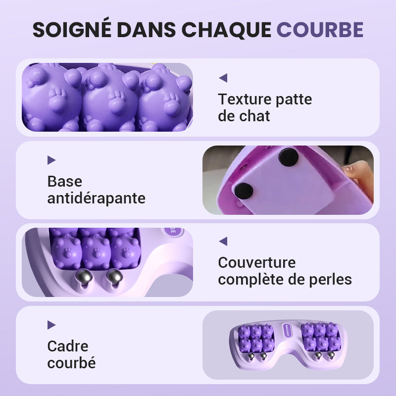Apaisement Immdiat Rouleau de Massage Portable Deux Ttes pour les Pieds