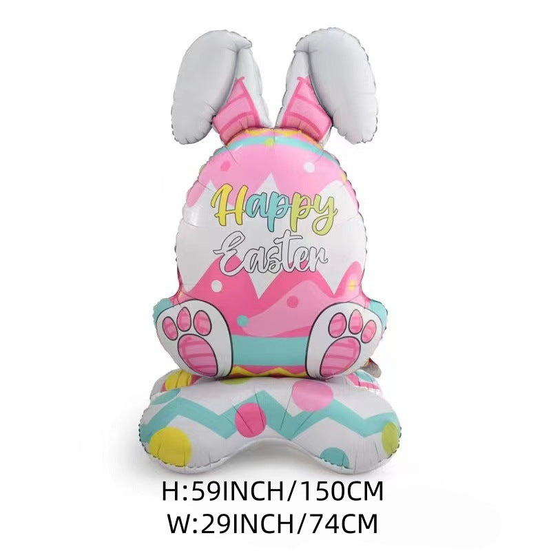 DE RDUCTION Ballons 3D sur Pied pour Paques Gants Lapin/Carotte/Poussin/?uf Dcoration Festive, Gonflage l'Air & Parfait pour Enfants/Jardin
