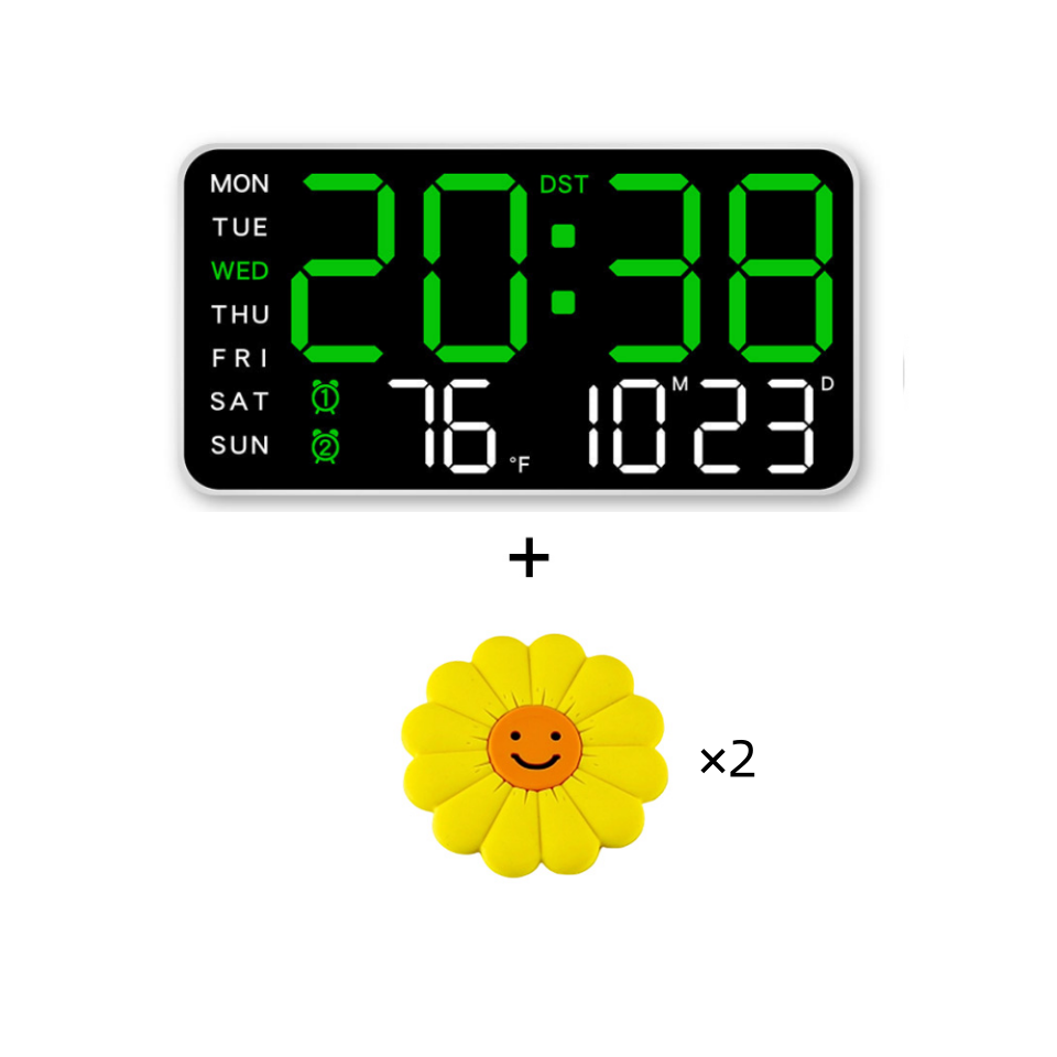 DE RDUCTION Horloge murale numrique LED dcorative multifonctionnelle, l'horloge numrique sans limites pour la maison norvgienne moderne.