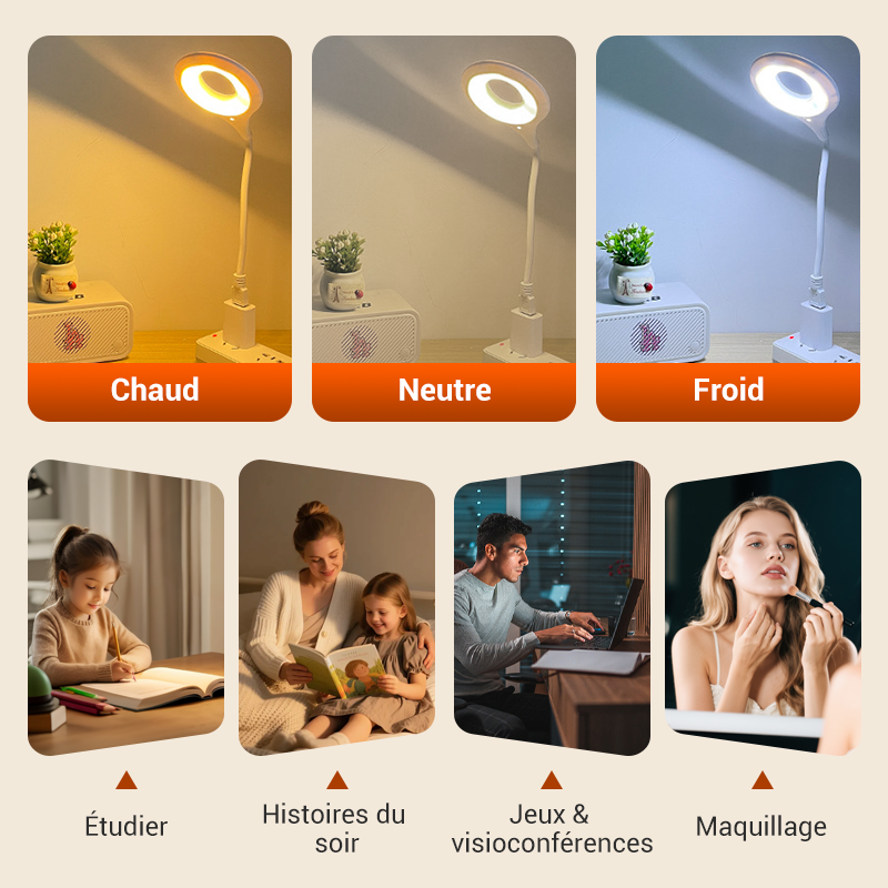 Lampe LED USB commande vocale haute technologie