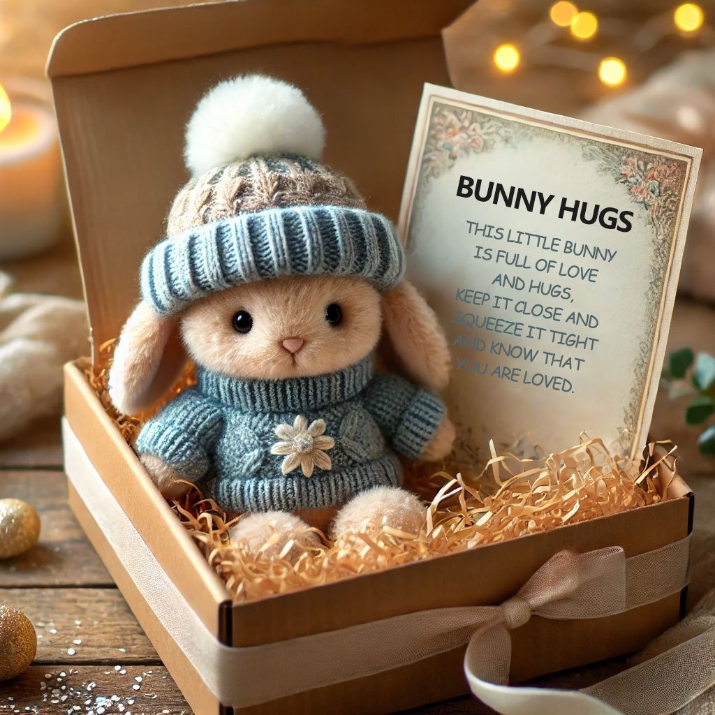 Spezieller handgefertigter Mini-Kuschelhase, bezauberndes Ostergeschenk