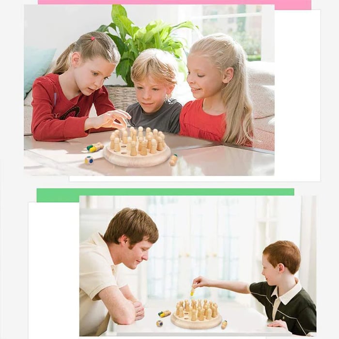 Geschenke für Kinder Holzschachspiel Memory Match Stick