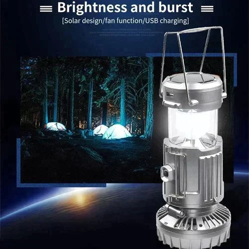 Lanterne de camping LED portable avec ventilateur