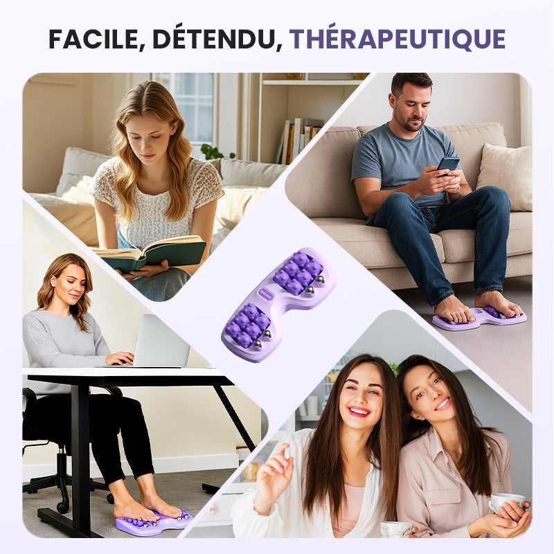 Apaisement Immdiat Rouleau de Massage Portable Deux Ttes pour les Pieds