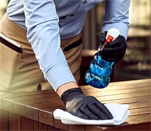 100 gants jetables en nitrile noir Outils de scurit pour le nettoyage domestique