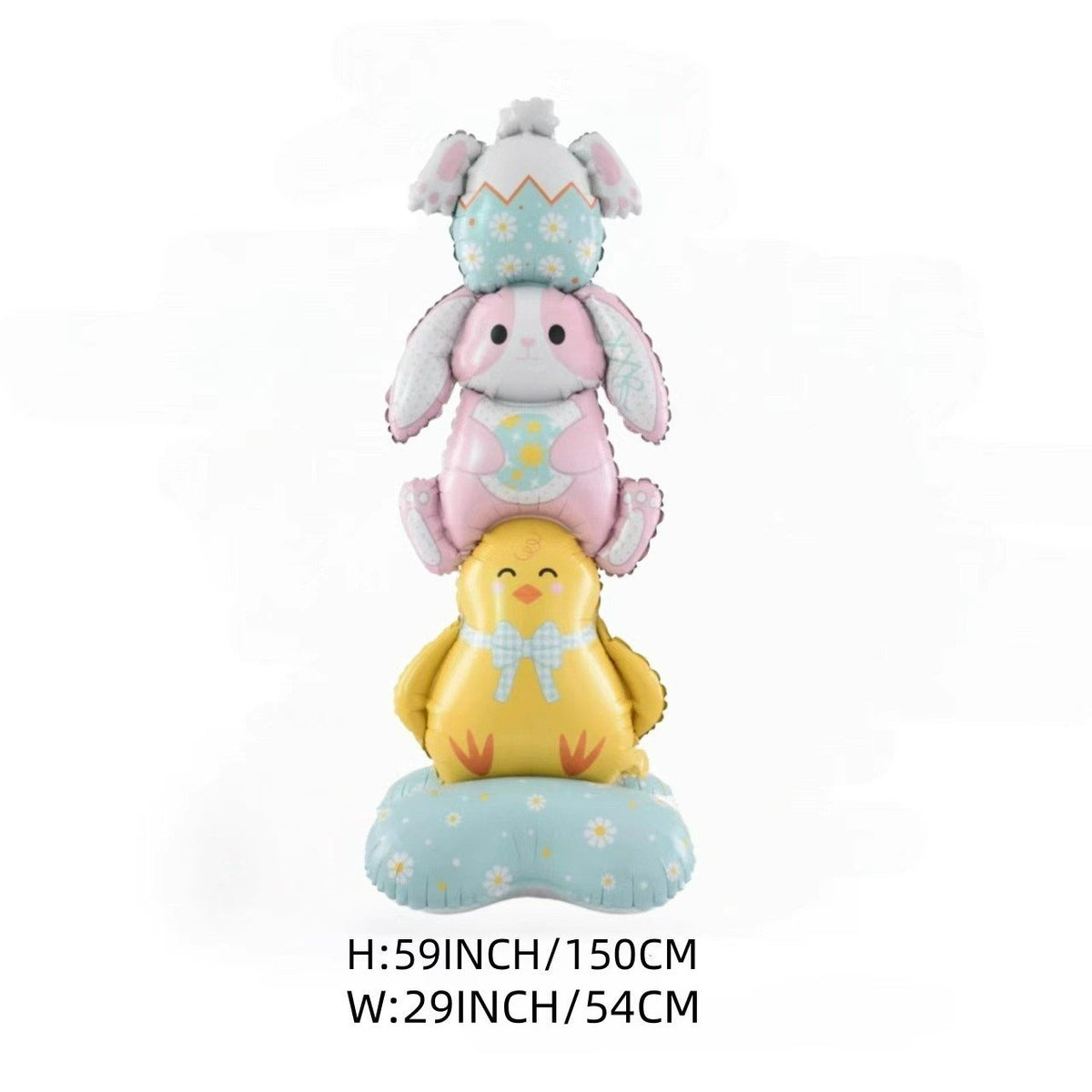 DE RDUCTION Ballons 3D sur Pied pour Paques Gants Lapin/Carotte/Poussin/?uf Dcoration Festive, Gonflage l'Air & Parfait pour Enfants/Jardin