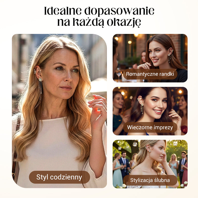 Boucles d'oreilles avec zircone et pompons en forme de papillons
