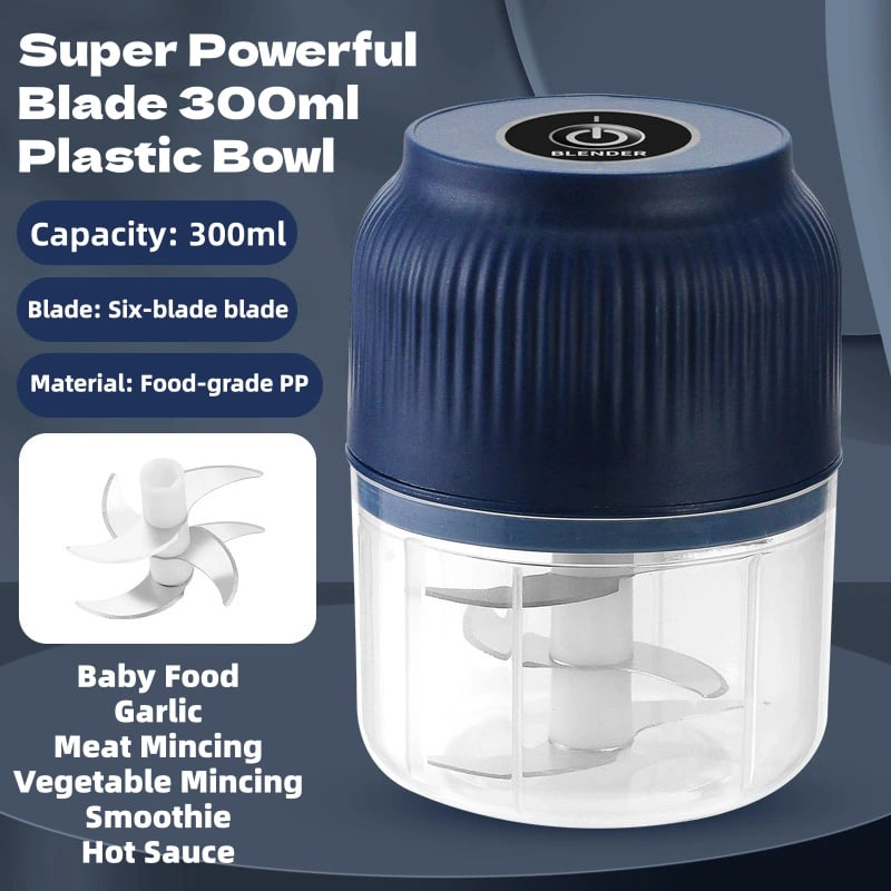 Multifunctional cordless electric mini garlic chopper