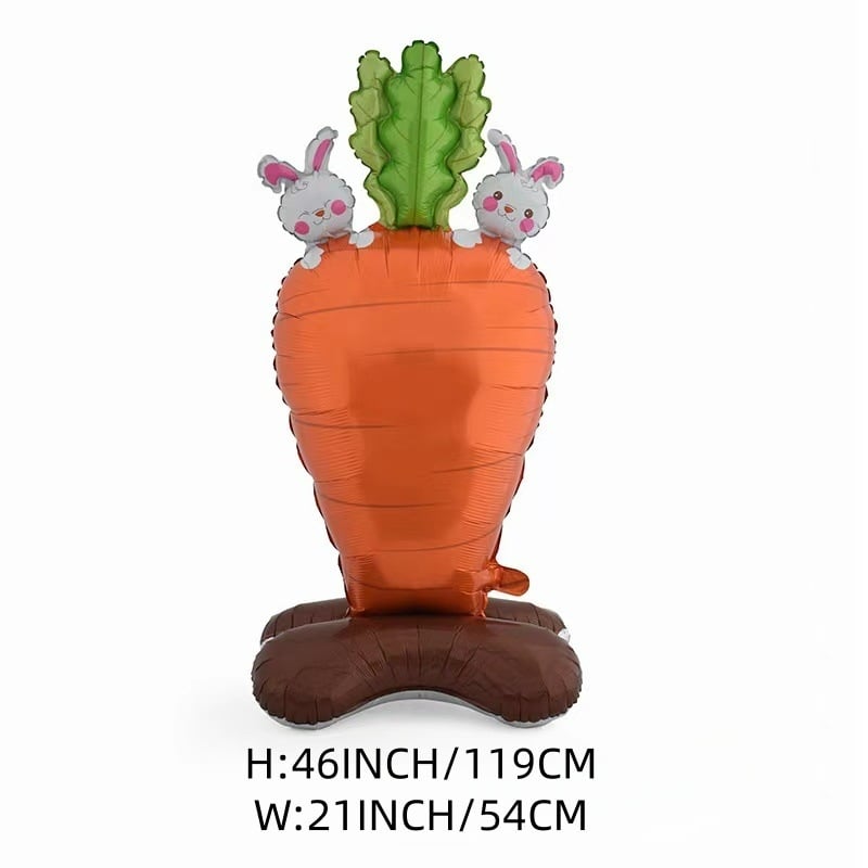 DE RDUCTION Ballons 3D sur Pied pour Paques Gants Lapin/Carotte/Poussin/?uf Dcoration Festive, Gonflage l'Air & Parfait pour Enfants/Jardin