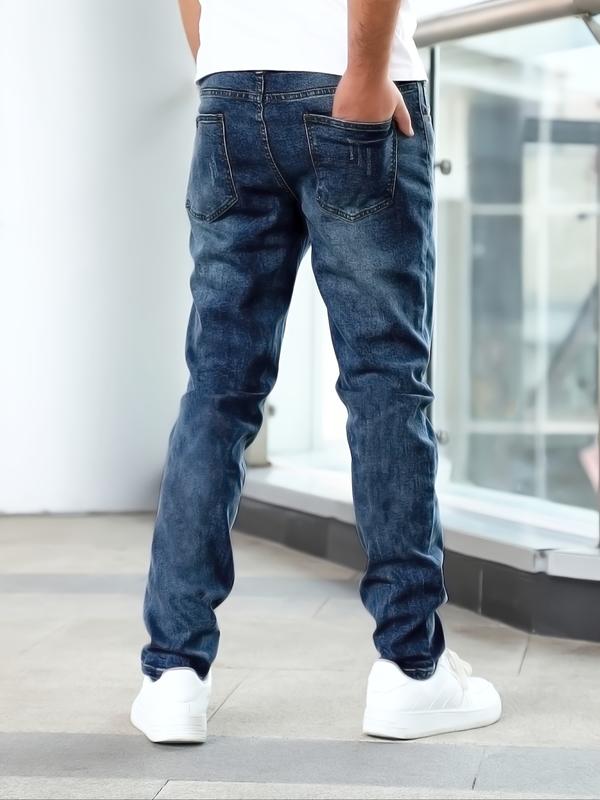 Jean droit pour homme coupe classique, confortable et intemporel