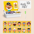 Bo?te puzzle magntique pour enfants avec jeu et planche dessi