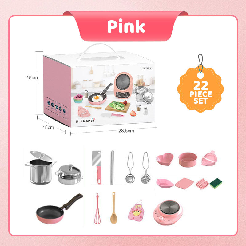 [Bestes Geschenk für Kinder] Mini Spielküche für Kinder - 22-teiliges Set