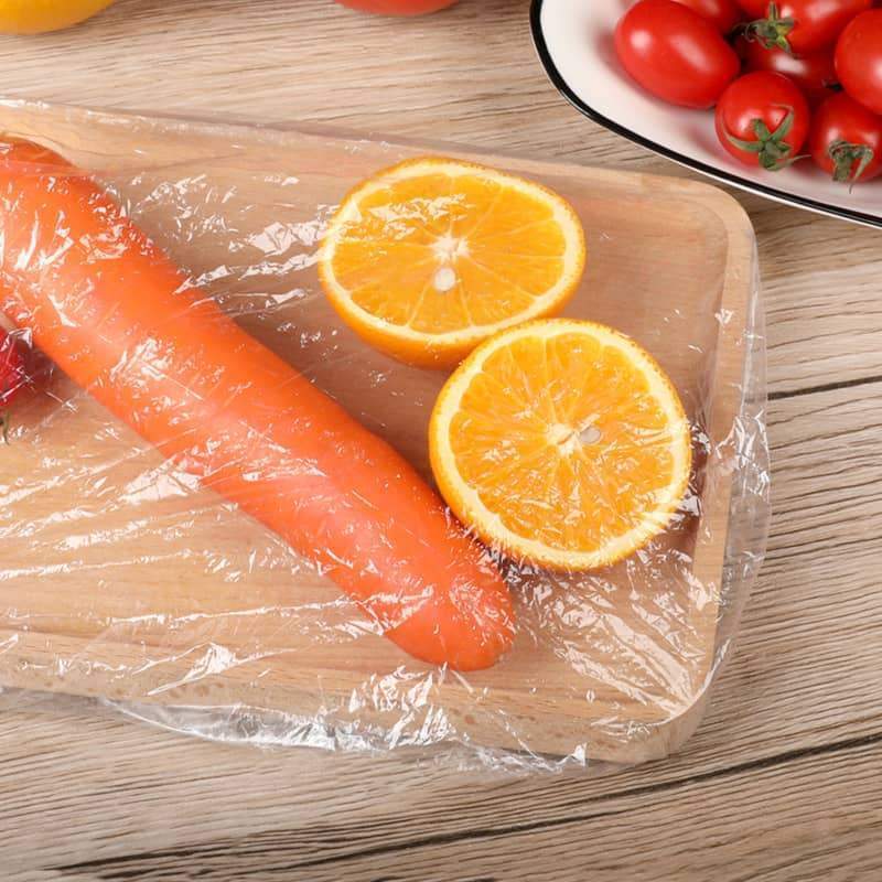 Lot de 100 films tirables jetables pour bols et assiettes, couvercles lastiques pour rcipients, alternative au film alimentaire pour conserver les restes, les fruits, les lgumes et les aliments en cuisine