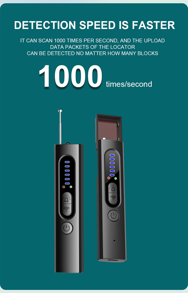 DE RDUCTION Dtecteur de Camras Caches - 6 Niveaux de Sensibilit RF, Porte 10m, Protection de la Vie Prive