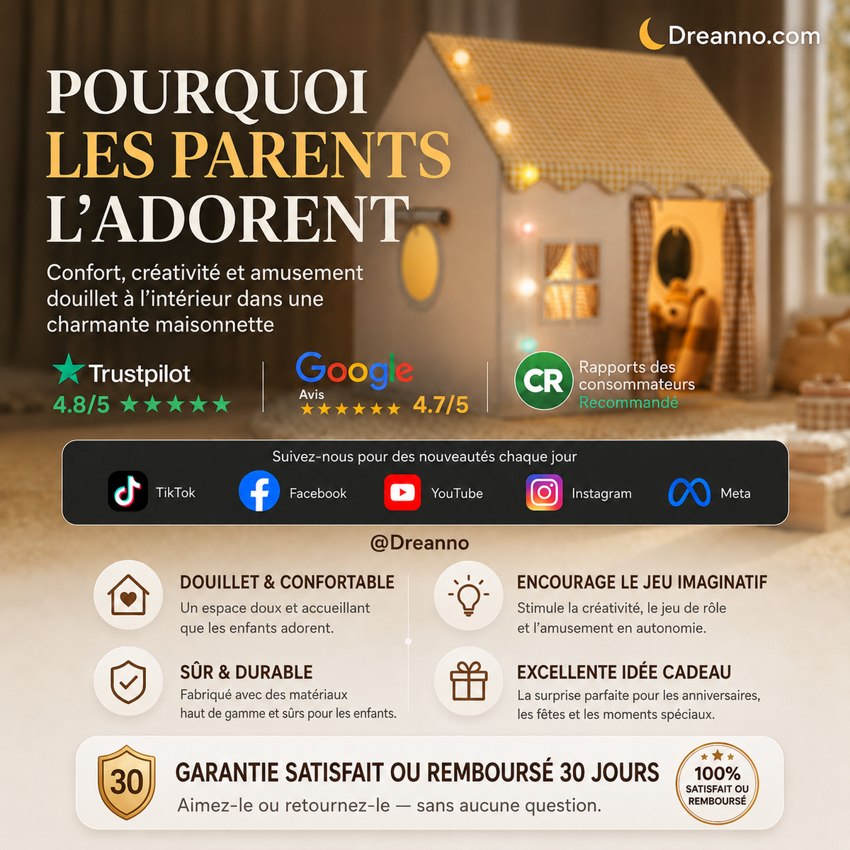 Chateau Tente de Jeu pour Enfants