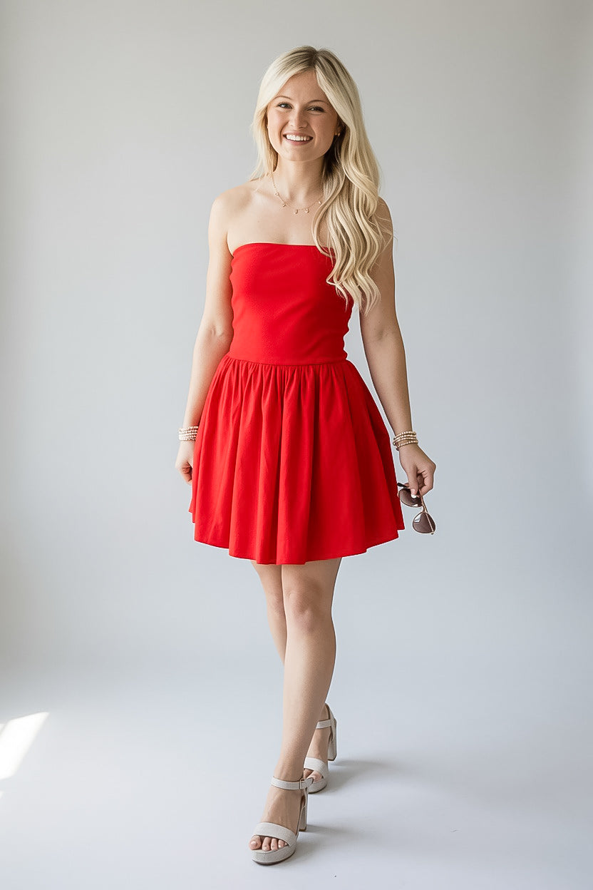 Effortless Occasion Strapless Mini Dress