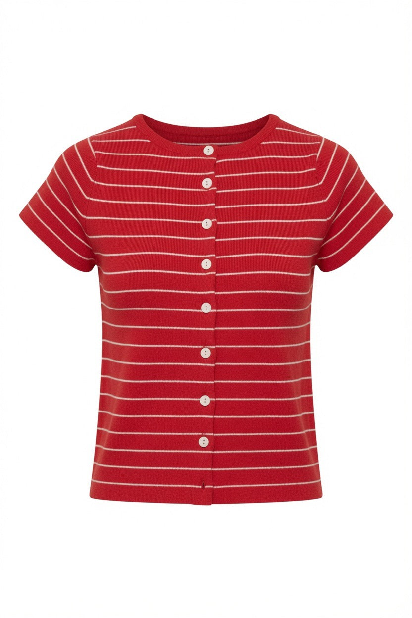 Fun Detail Stripe Casual Top