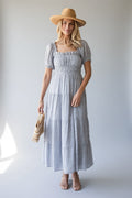 Fits Right In Light Blue Floral Maxi Dress