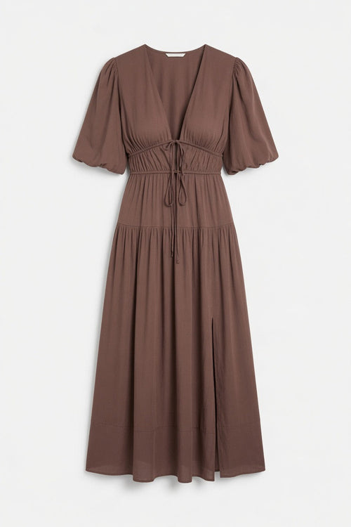 Beautifully Yours Brown Maxi Dress
