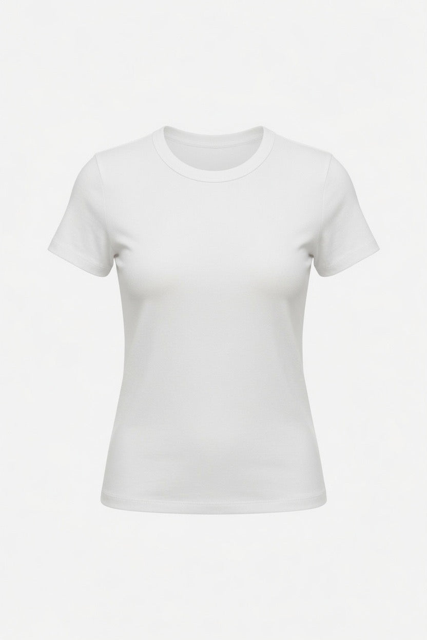 Classic Crew Neck Short Sleeve Basic Tee
