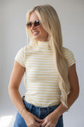 Currently Obsessed Yellow Stripe Tee