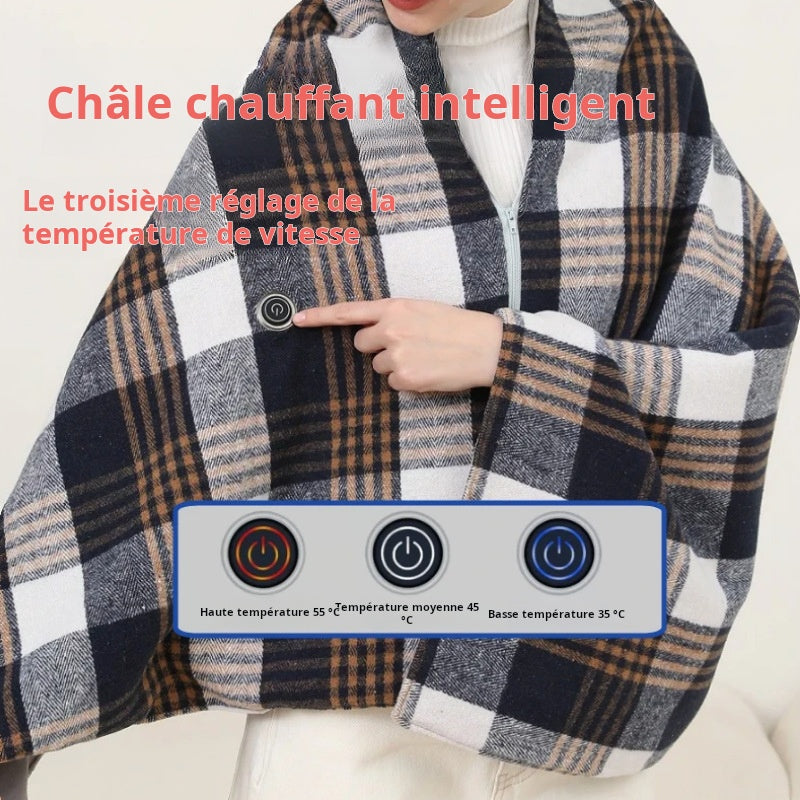 Offres Spciales pour No?l charpe chauffante nouvelle gnration - Couverture chauffante multifonction rgulation intelligente - Version pure avec chauffage USB