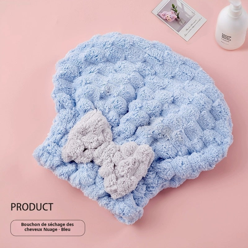 Bonnet de bain sche-cheveux en polaris rapide - Nouveau style princesse n?ud