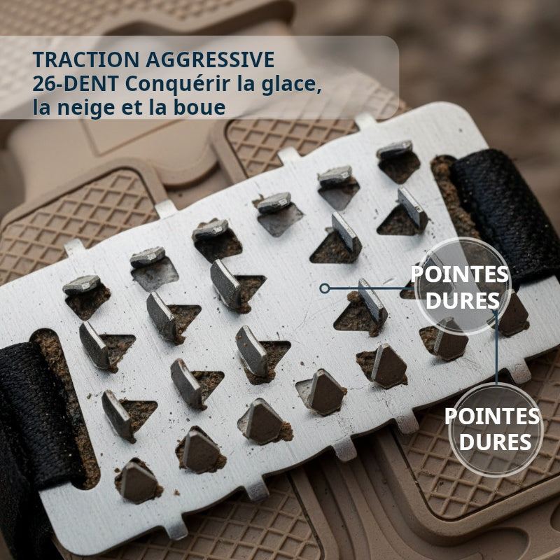 Crampons 26 dents - Sur-chaussures antidrapantes avec pointes