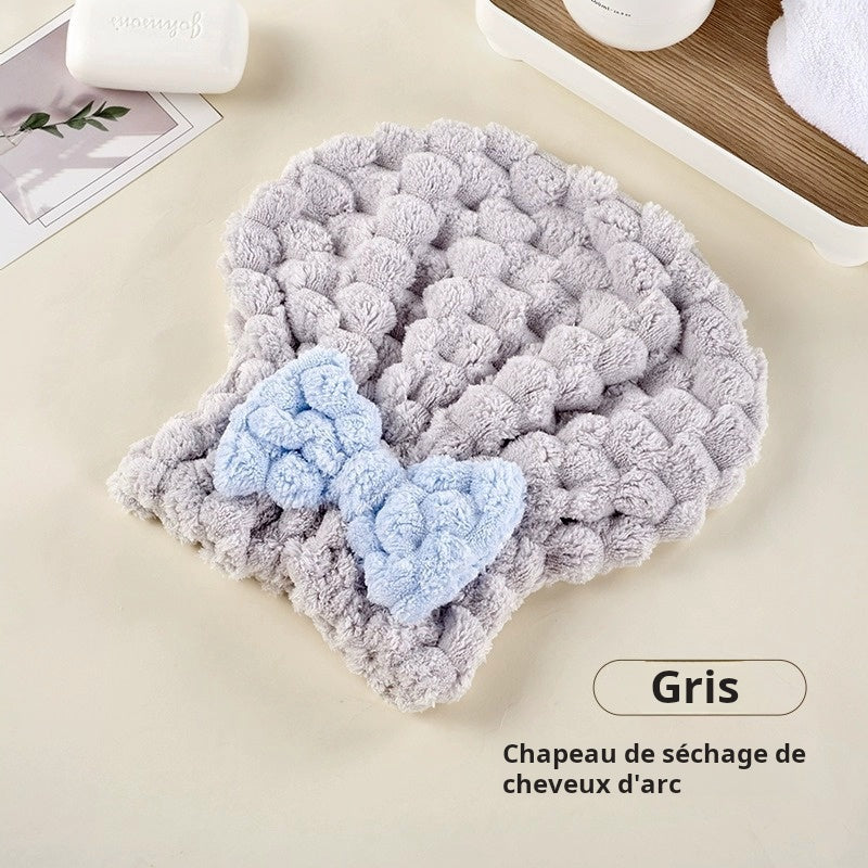 Bonnet de bain sche-cheveux en polaris rapide - Nouveau style princesse n?ud