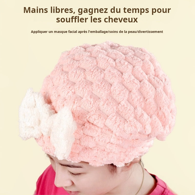 Bonnet de bain sche-cheveux en polaris rapide - Nouveau style princesse n?ud