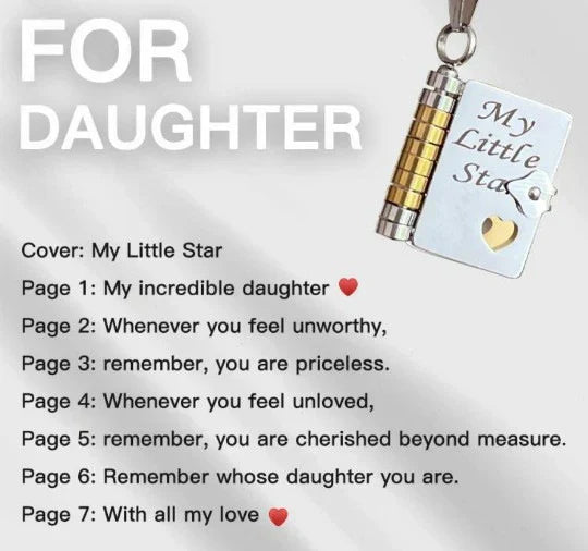 Collier de livre My Little Star pour fille, cadeau d'anniversaire et de remise de dipl?me, bijoux d'amour